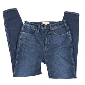 Madewell 10” Skinny High-Rise Jeans Dark Blue EUC